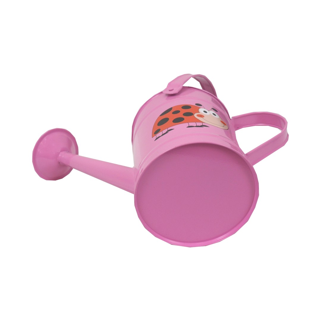 REFLEX dětské zahradní nářadí - konev, kovová, růžová, 1,6 l