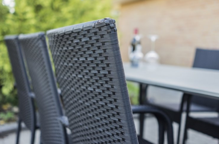 Set VIKING XL + 6x černé křeslo PARIS TEXIM