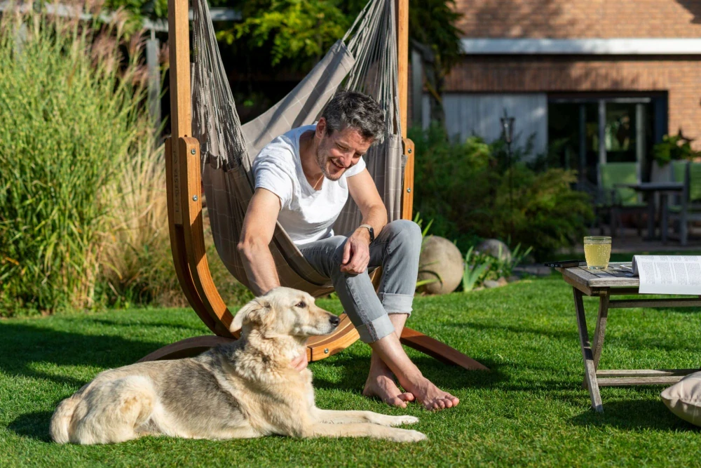Houpací sedačka - La Siesta Cumbia Comfort Outdoor almond
