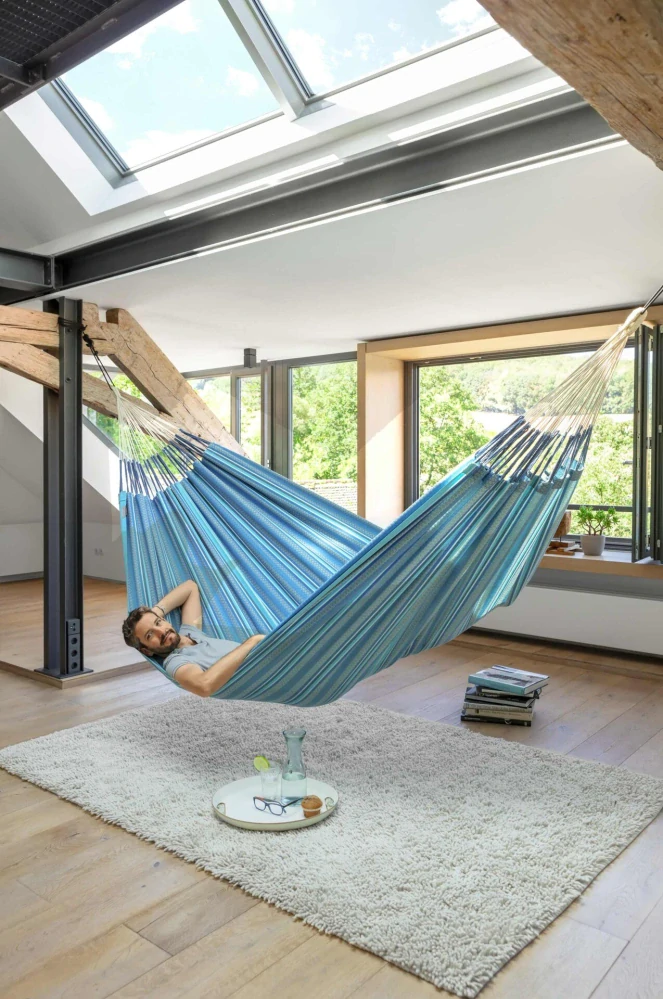 Houpací síť - La Siesta Modesta Kingsize Pattern Azure