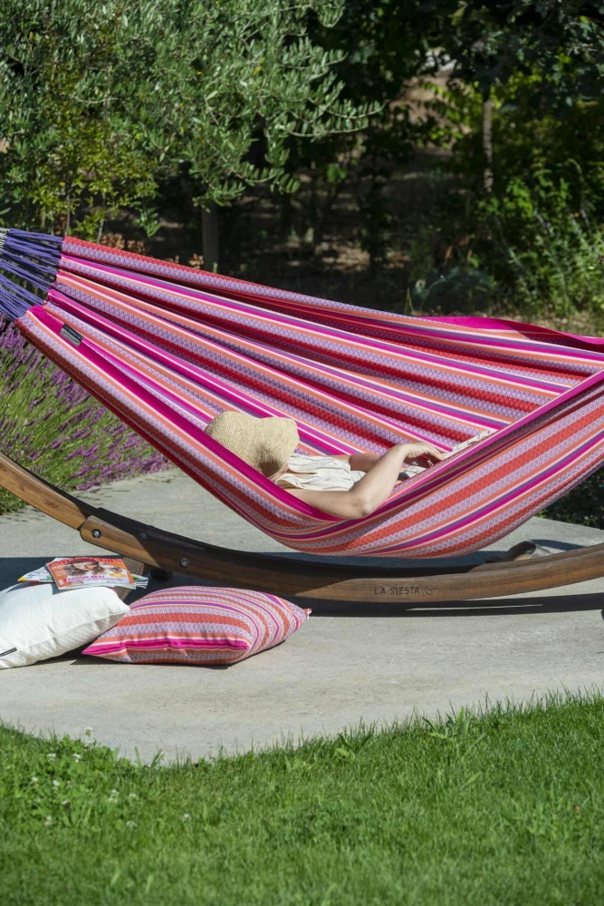 Houpací síť - La Siesta Modesta Double Pattern Flamingo