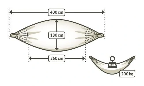 Houpací síť - La Siesta Brisa Kingsize Modern Marine
