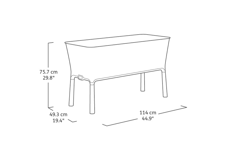 Květináč Easy grow grafit Keter