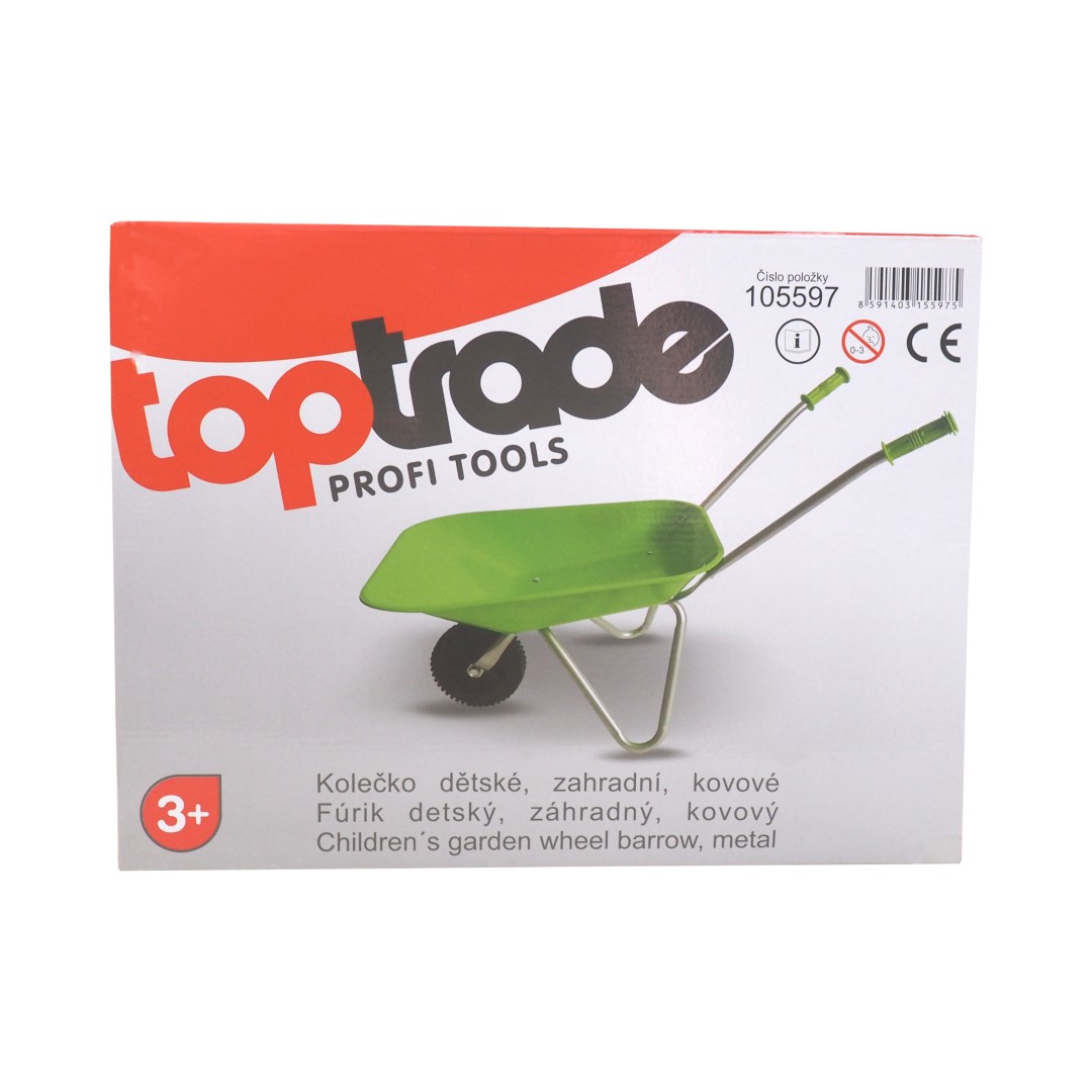 TOPTRADE kolečko dětské, zahradní, kovové