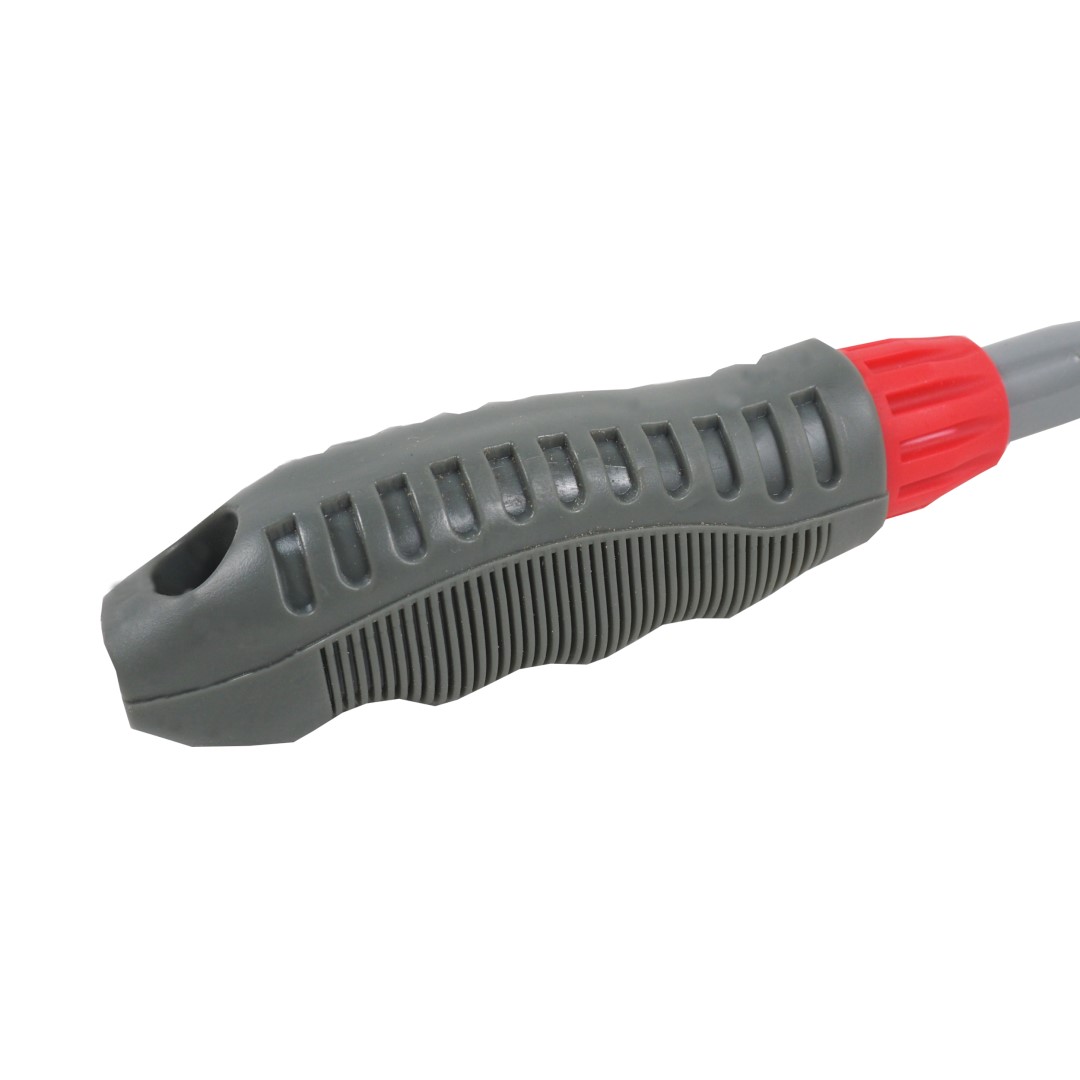 TOPTRADE hrábě kovové, na listí, 9 zubů, PP rukojeť, délka 37 cm