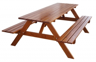 Zahradní set PIKNIK 180cm dřevěný lakovaný Rojaplast