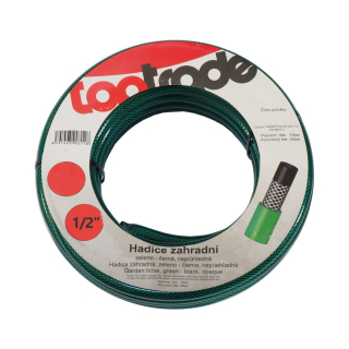 TOPTRADE hadice zahradní, zeleno - černá, neprůhledná, 1/2", 50 m