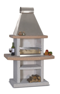 NOVERA zahradní krb s nerez. střechou