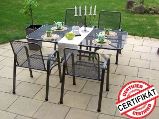 Zahradní kovová sestava SÁGA II. 1+ 4 TAKO 160x95