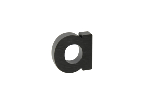 Richter domovní číslo 3D - Černé písmeno a
