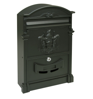 Ocelová s hliníkovým čelem poštovní schránka Richter BK.301.CP - černá prášková