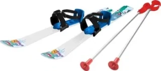 Dětské lyže BABY SKI 70cm bílo modrá - plastové kluzky na sníh - certifikované