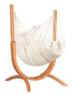 Houpací sedačka se stojanem - La Siesta Udine Organic Latte