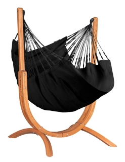 Houpací sedačka se stojanem - La Siesta Udine Organic Onyx